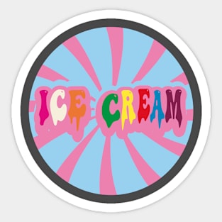 Melting Ice Cream Sticker